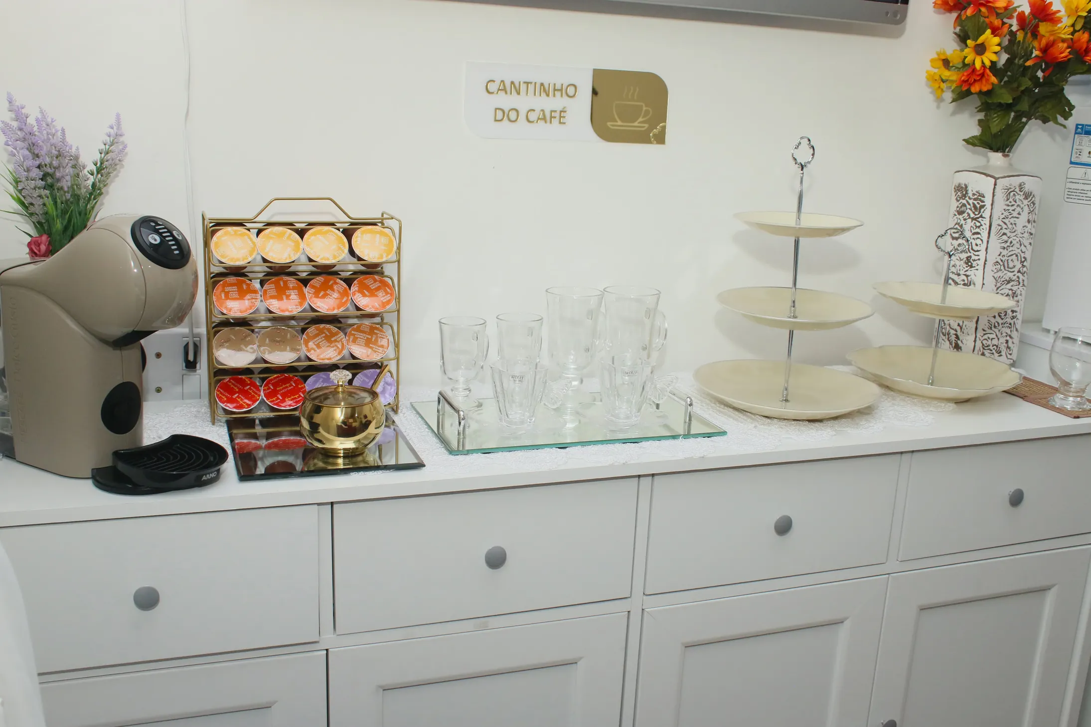 Cantinho do café para os pais