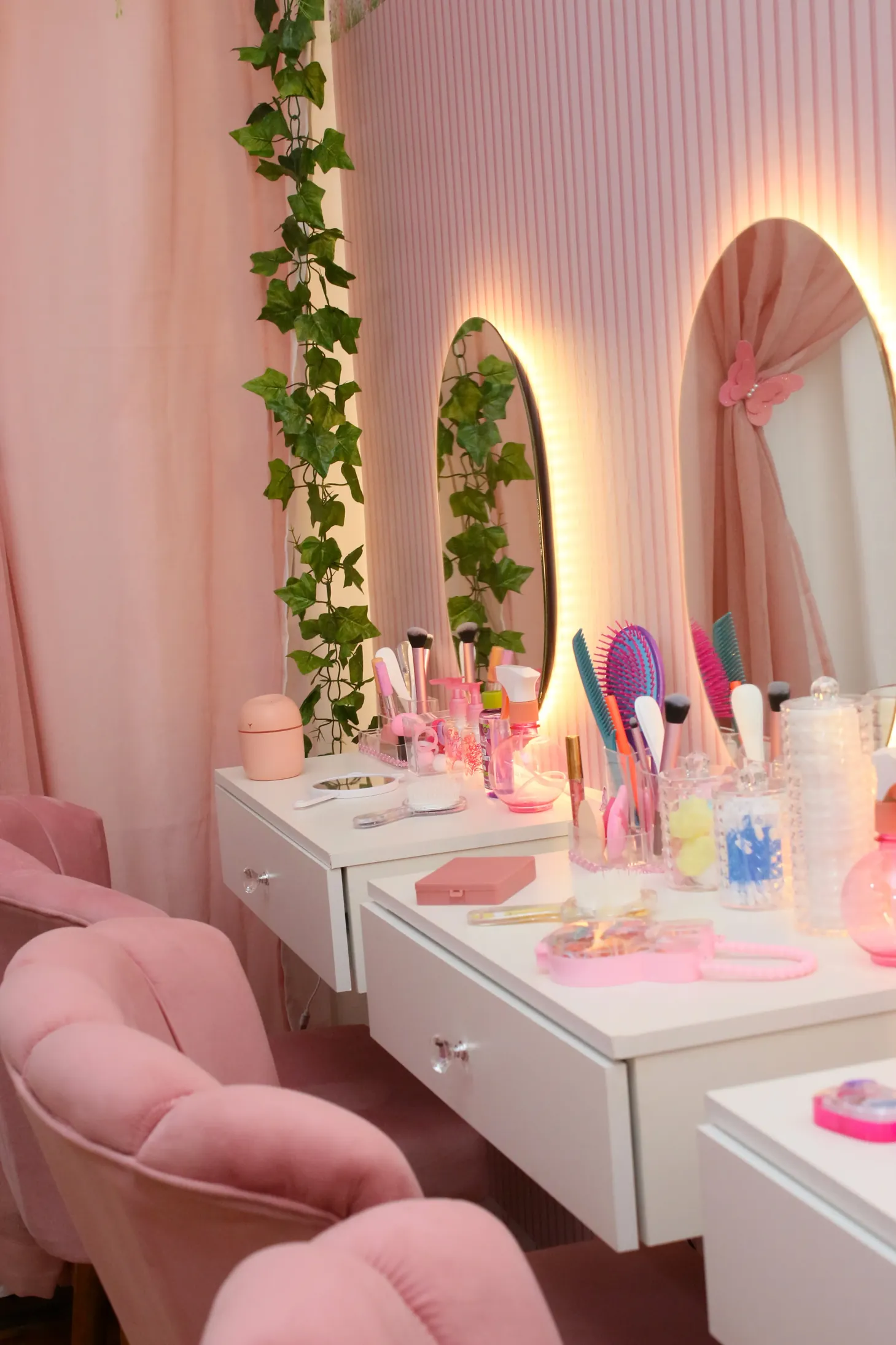 Penteadeiras decoradas para as crianças